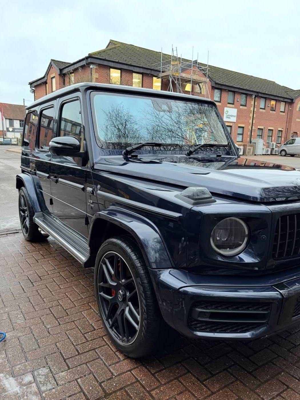 Mercedes G Wagon front after valeting, clean and gleaming