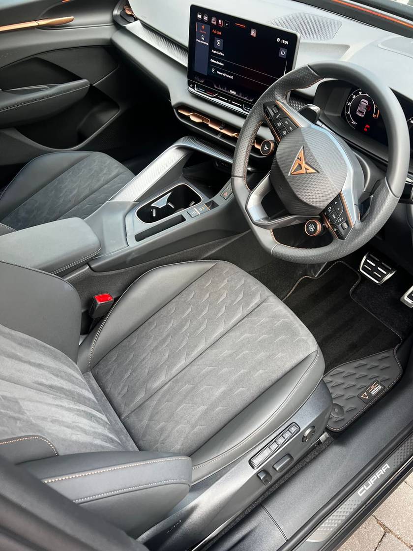 Spotless Cupra cabin after an interior deep clean by Valeting Lab